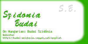 szidonia budai business card