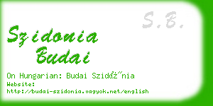 szidonia budai business card